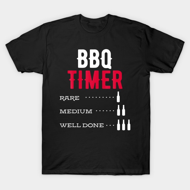 BBQ Imer Rare Medium Well Done Beer Steak Lover Cook Chef T-Shirt by Danielss